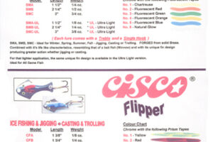 2002 - Our first flyer introducing Cisco Swimin' Minnow & Cisco Flipper