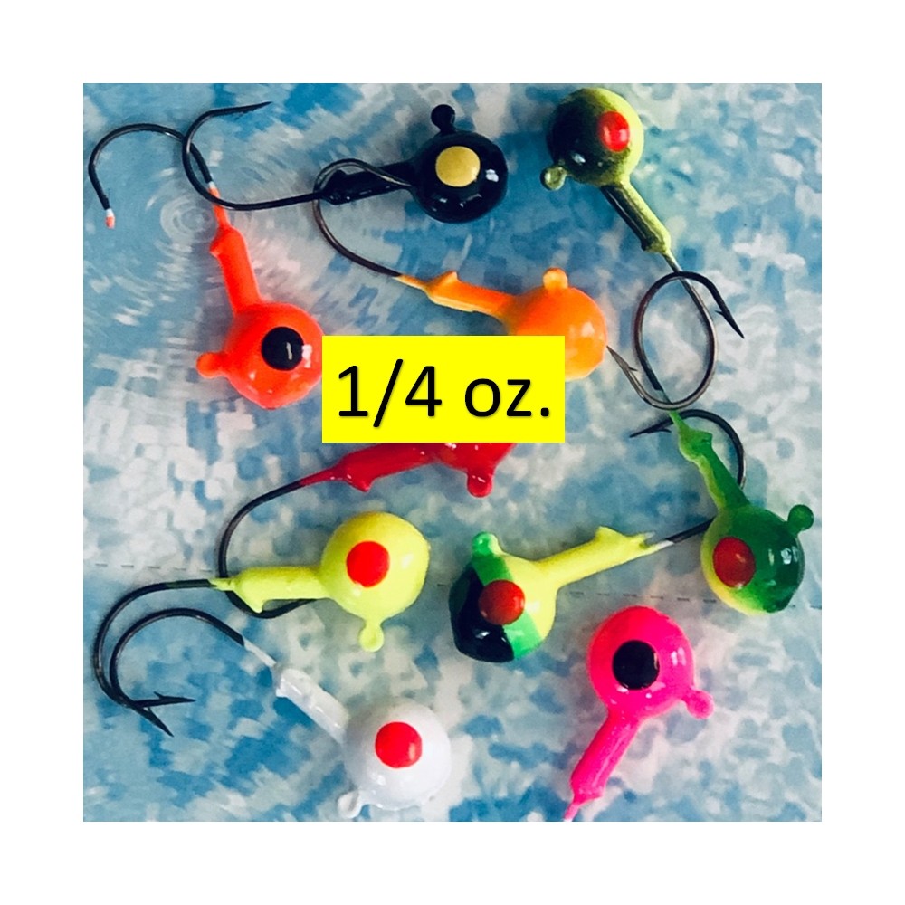MAD 1/4 oz. Crappie Jigs - Disco Chartreuse 5 pk.